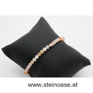 Armband Aprikosen-Achat facettiert 3mm